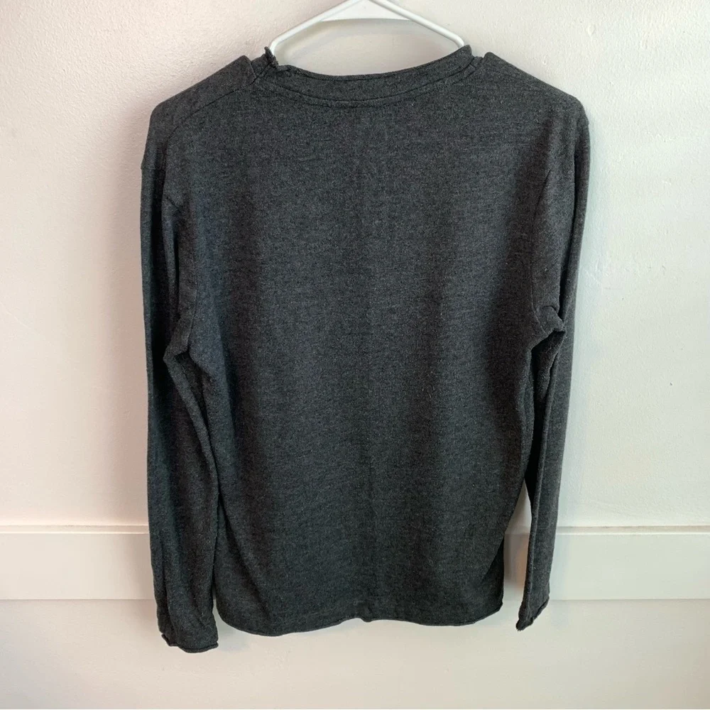 Zara Dark Gray Crewneck Long Sleeve Sweater